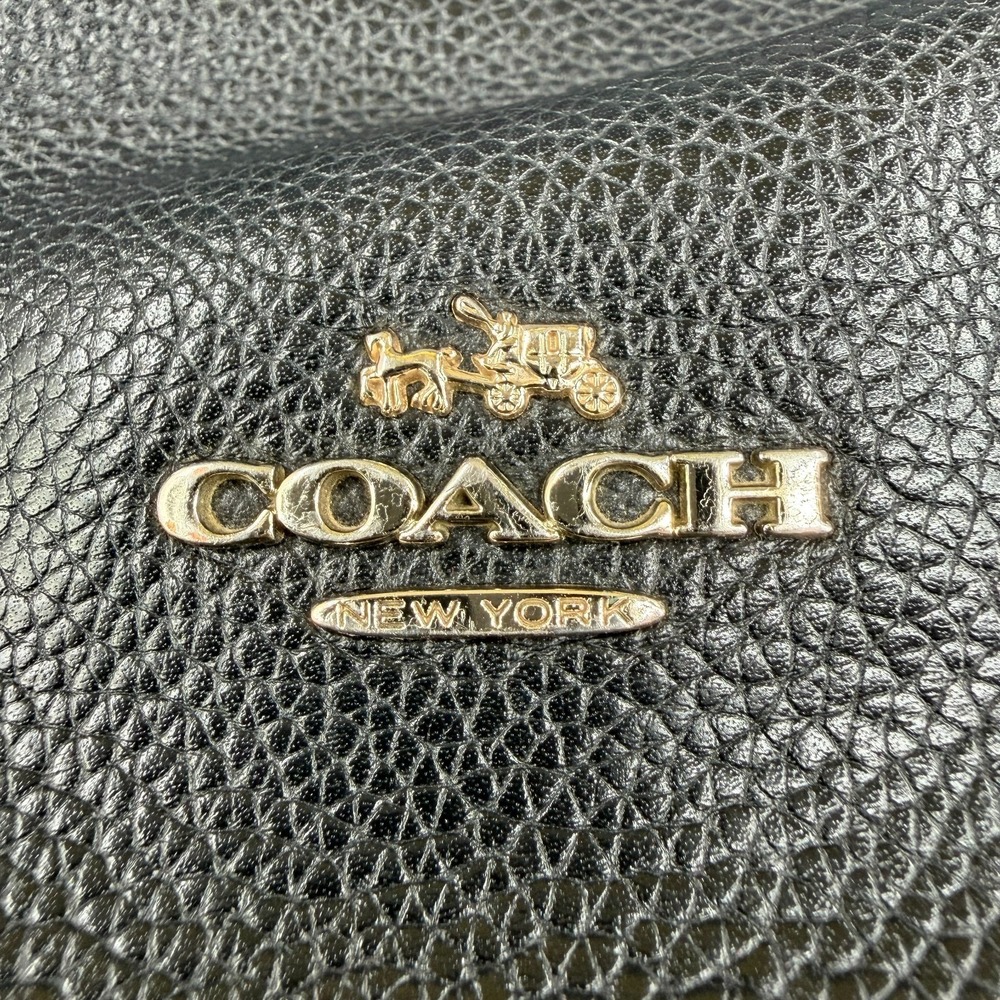 Vintage Coach Edie 31 Black Refined Pebbled Leather Shoulder Slouchy Hobo Bag - Picture 10 of 11